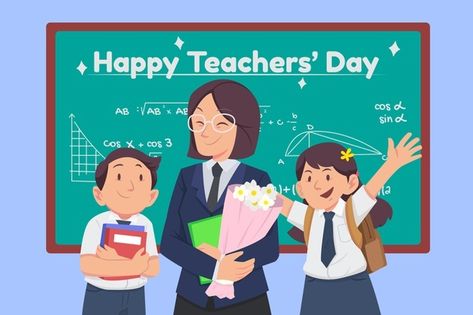 Flat teachers' day background | Free Vector #Freepik #freevector #background #education #celebration #event Kado Hari Guru, Teacher Day Wishes Quote, Teachers Day Photos, Dentist Cartoon, Happy Teachers Day Wishes, Background Education, World Teachers, Instagram Status, Day Background