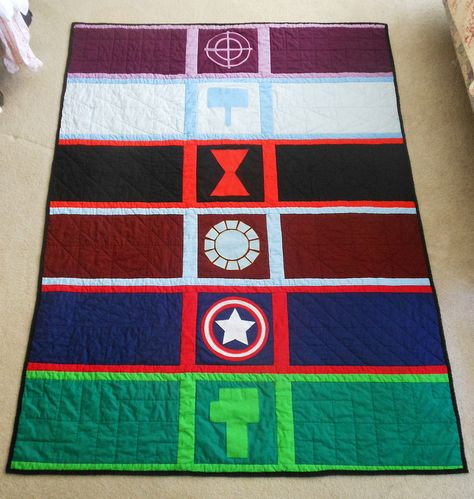 Captain America Quilt, Marvel Quilt, Superhero Quilt, Disney Quilt, Quilt Set, Craft Studio, Rainbow Baby, A Christmas Story, Quilt Ideas