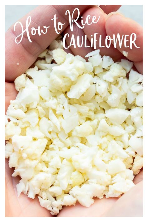 How to Rice Cauliflower: riced cauliflower, also known as cauliflower rice, has become increasingly popular the last several years. This tutorial on how to rice cauliflower walks you through 2 easy methods to help you create your own cauliflower rice - plus plenty of ways to use it! | #cauliflowerrice #cauliflower #keto #lowcarb #ketorecipes Making Cauliflower Rice, Chicken Cauliflower Casserole, Health Benefits Of Cauliflower, Cauliflower Keto, Make Cauliflower Rice, Rice Cauliflower, Food Processor Uses, How To Make Cauliflower, Raw Cauliflower