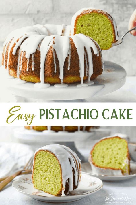 Bundt Cake Pistachio, Moist Pistachio Cake Recipe, Pistachio Pudding Cake Recipe, Pistachio Bundt Cake Recipes, Pistachio Cake With Box Cake, Pistachio Pudding Bundt Cake, Easy Pistachio Cake, Pistachio Cakes, Pistachio Pound Cake