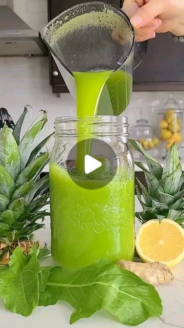 Eva Molenda Health Coach | Coaching 1:1 | Recipe Creator on Instagram: "DETOX GREEN Juice,⬇️ this is one of my favorite juices to cleanse the liver and kidneys.  By @splashofgoodness 

The dandelion plant is incredibly nutritious, an excellent source of vitamin A, B, C, D and K, and minerals iron, potassium, and zinc and has been eaten as food and a herb for centuries.  Adding lemon increases the iron absorption, and the ginger lowers the inflammation in the body. 

1 pineapple 
1 bunch of dandelion leaves
1 chunk of ginger
1/2 or 1 lemon

Made in Nama J2 Juicer. It's a cold press juicer, great for batch juicing.  If you are looking for a new juicer feel free to use my code EVA10 to save $55 off.  Link in my bio/profile. 

Have a beautiful weekend! 
Eva ❤️ 

#detoxjuice #juicing #juicingre Batch Juicing, Detox Green Juice, D And K, Cleanse The Liver, Have A Beautiful Weekend, Iron Absorption, Dandelion Plant, Dandelion Leaves, Cold Press Juicer