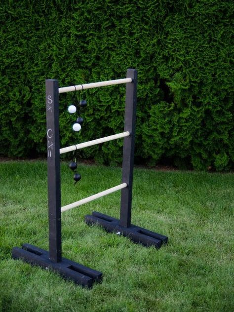 Ladder Golf Diy Ladder Ball, Diy Bowling Alley, Diy Wooden Ladder, Diy Bowling, Ladder Golf, Lawn Darts, Outdoor Yard Games, Ladder Ball, Backyard Entertainment