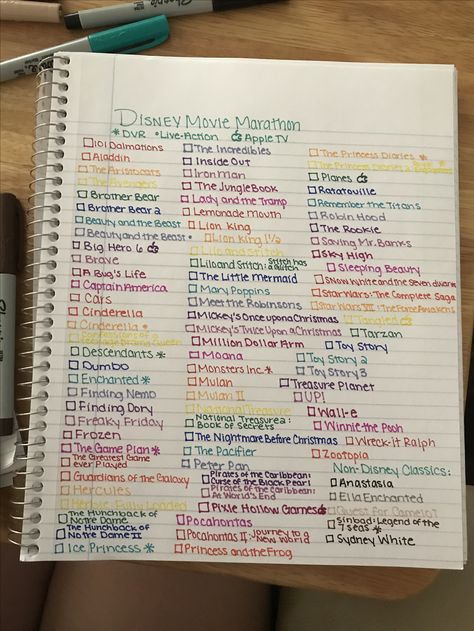 Disney movie marathon list!!! Alphabetical, colorful, ready to begin! Disney Movie Marathon List, Movie Marathon List, Bucket List Movie, Disney Movie Marathon, Disney Movie Collection, Disney Movies List, Disney Movies To Watch, Movie To Watch List, 13 November