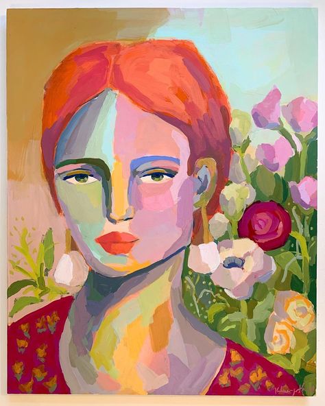 Kelsey Howard Art, Naive Portraits, Potrait Painting, Artwork Portrait, Sculpture Painting, Original Wall Art, Abstract Portrait, Painting Art Projects, Art Journal Inspiration