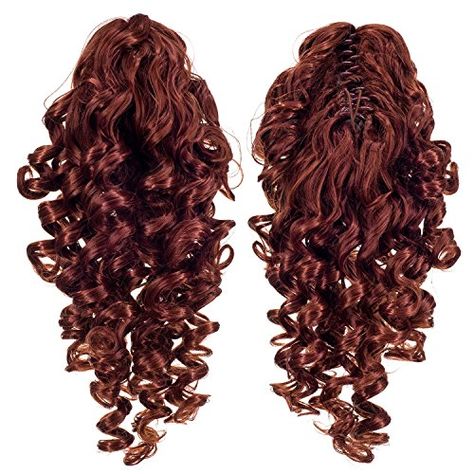 Red Hair From Amazon * More info could be found at the image url.Note:It is affiliate link to Amazon. #igdaily Claw Clip Ponytail, Clip Ponytail, Jaw Clip, Curly Ponytail, Hair Extentions, Ponytail Extension, Copper Red, Clip Hair, Wig Accessories