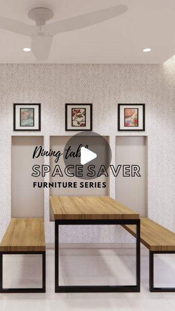 Ananya Jois | Architecture & Interior Design on Instagram: "#spacesavingfurniture • Foldable dining table" Foldable Dining Table, Space Saving Furniture, Architecture Interior Design, Architecture Interior, Interior Architecture Design, Interior Architecture, Kitchens, Dining Table, Interior Design