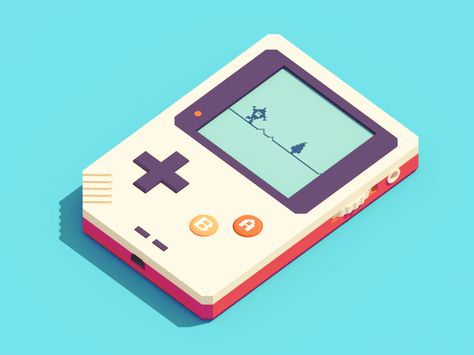 Here's 1 in the 5 animations I did for CART1ER - agency based in Montréal. / slightly modified Video Game Motion Graphics, Gameboy Illustration, Video Game Gif, Gameboy Art, Gif Game, Game Gif, Portable Console, Gif Art, Console Game