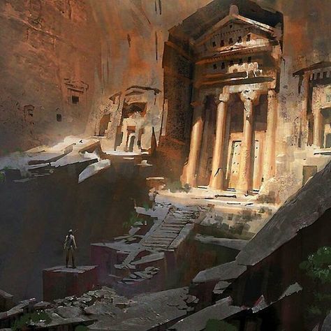 Game Concept Art Environment, Concept Art Environment, Desert Temple, Concept Art Landscape, Rise Of The Tomb Raider, Art Environment, Rise Of The Tomb, Desert Environment, Landscape Concept