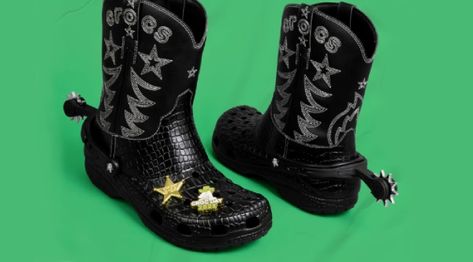 Crocs is Coming Out with Croc Cowboy Boots And They're Hilarious Classic Cowboy, Black Cowboy Boots, Cowboy Boot, Western Boots, New Shoes, Western Fashion, Coming Out, Cowboy Boots, Sunnies