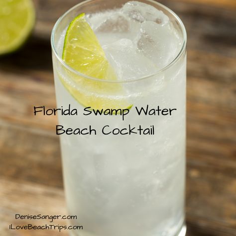 Beach Water Cocktail, Swamp Water Cocktail, Florida Cocktails, Best Florida Vacations, Florida Swamp, Emerald Coast Florida, Swamp Water, Florida Parks, Beach Cocktails