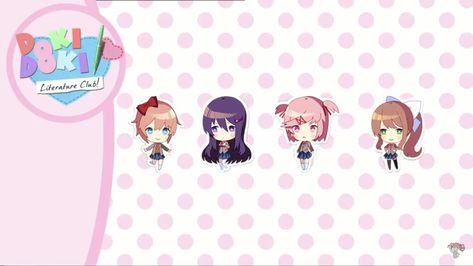 Doki Doki Literature Club Chibi Doki Doki Literature Club Wallpaper Pc, Doki Doki Literature Club Banner, Ddlc Wallpaper Pc, Ddlc Banner, Doki Doki Literature Club Wallpaper, Literature Aesthetic, Doki Doki Literature Club, Animated Banners, Windows Wallpaper