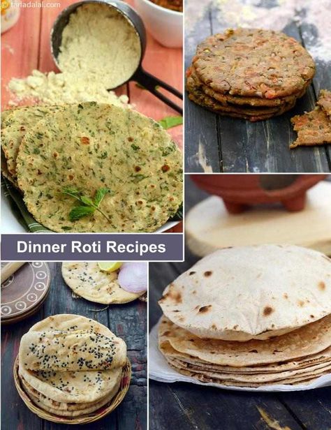 Roti recipes for dinner | Indian breads for dinner | Recipes For Dinner Indian, Bajra Roti, Diwali Dinner, Jowar Roti, Dinner Indian, Indian Breads, Tandoori Roti, Roti Recipe, Indian Bread