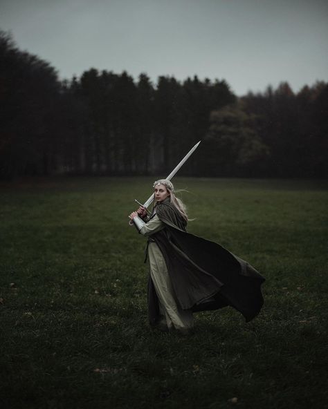 Female Knight Photography, Knight Photoshoot, Elven Knight, Fantasy Portrait Photography, Fantasy Photoshoot, Dark Fairytale, Forest Elf, Strong Female Characters, Dream Fantasy