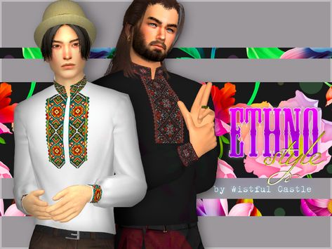 Sims 4 Male, Bump Hairstyles, Male Shirt, Ethno Style, Sims 4 Game Mods, Normal Map, Sims 4 Update, Best Sims, Gogo Boots