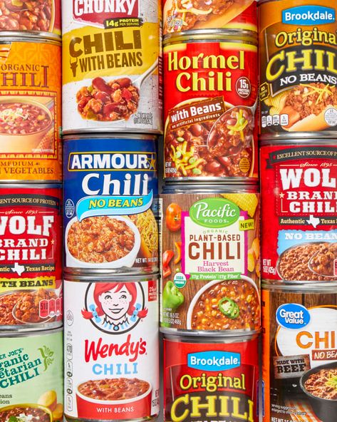 Recipes With Canned Chili, Canned Chili Recipes, Chili Without Beans, Hormel Chili, Skyline Chili, Canning Salsa, Nacho Bar, Veggie Chili, Peanut Butter Jar