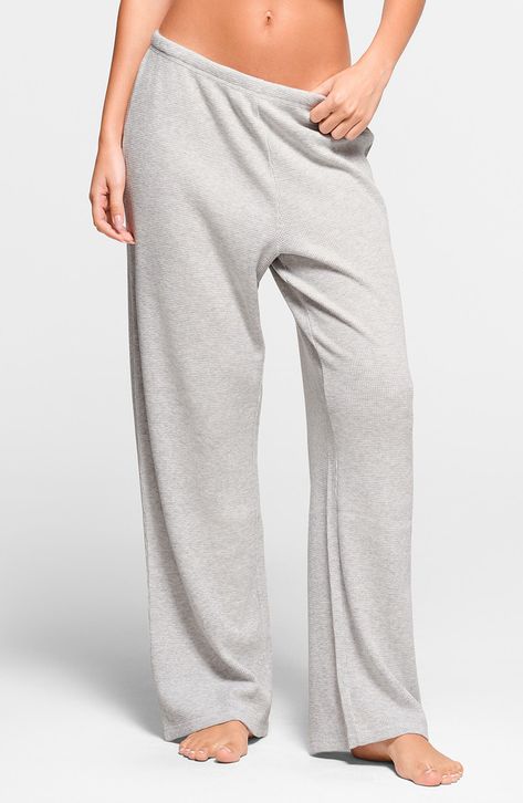 SKIMS Waffle Pajama Pants available at #Nordstrom Lounge Pants, Drawstring Waist, Waffles, Pajama Pants, Straight Leg, Lounge, Nordstrom, Free Shipping, Pants