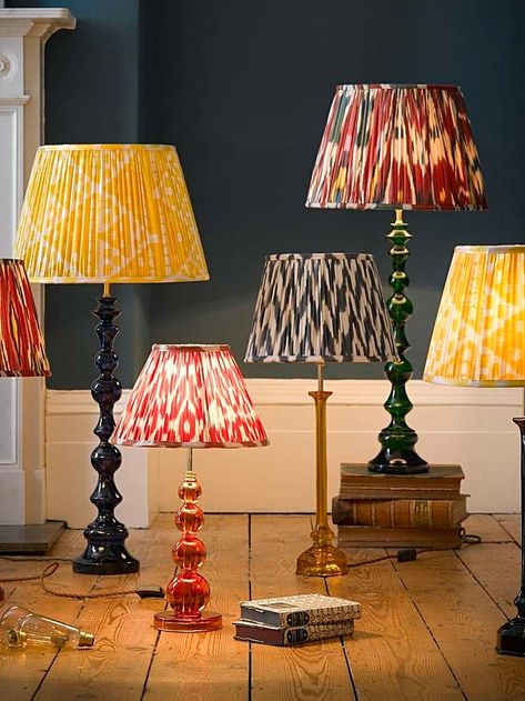 How to choose a lampshade - the complete guide Patterned Lamp, Custom Lamp Shades, Large Floor Lamp, Pooky Lighting, Wall Lights Bedroom, Room Lamp, Table Lamp Design, Bedroom Lamps, Unique Lamps