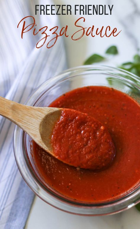 Healthy Freezer Meals, Pizza Sauce Recipe, Easy Homemade Pizza, Pizza Sauce Homemade, Making Homemade Pizza, Never Go Back, Frozen Pizza, How To Make Pizza, Freezer Friendly