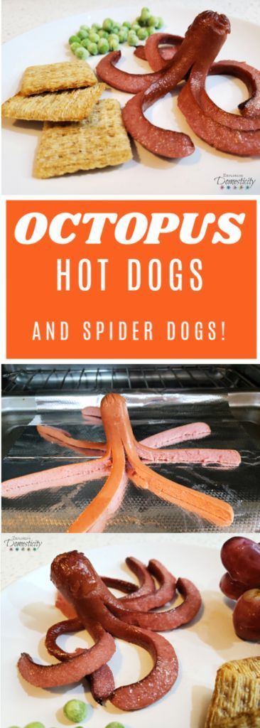 Spider Dogs, Octopus Hotdogs, Fun Food For Kids, Playdate Ideas, Mermaid Birthday Party Food, Spider Dog, Octopus Recipes, Kid Meals, Food For Kids