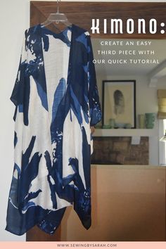 Simple Kimono Pattern Easy Diy, Sew Kimono Pattern Easy Diy, Kimono Diy Pattern, Easy Kimono Pattern Diy, Simple Kimono Pattern, Diy Robe Pattern, Kimono Pattern Sewing, Diy Kimono Pattern, Cover Up Sewing Pattern