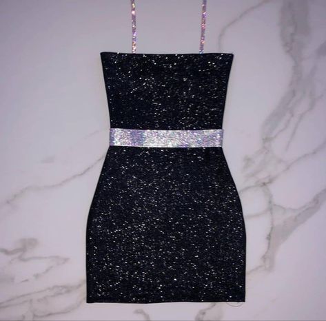 Seraphina Collection, Black Glitter Dress, Find Your Aesthetic, Crystal Dress, Crystal Belt, Stylish Glasses, Glitter Dress, Glitter Fabric, Fit Dress