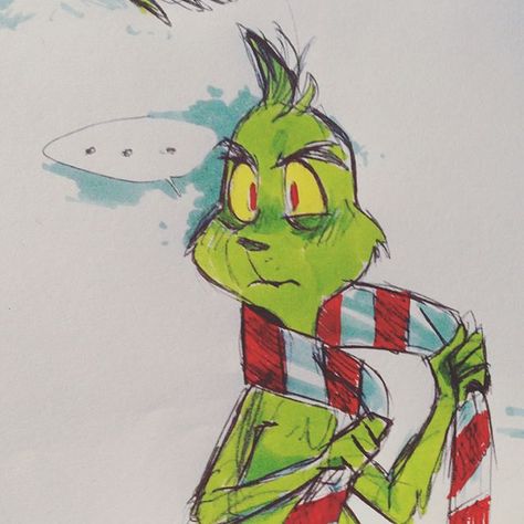 The Grinch Fanart, Grinch Fanart, The Grinch Drawing, Grinch Drawing, Mr Grinch, Grinch Christmas Decorations, Book Crafts Diy, Tiny Cars, Fandom Art