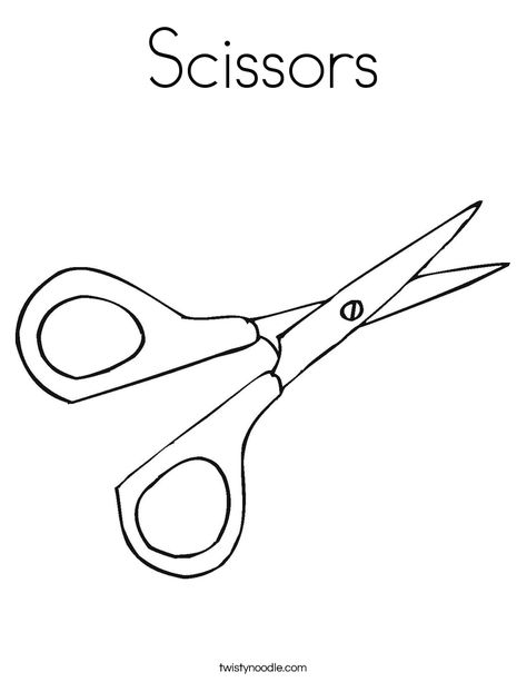 Scissors Coloring Page - Twisty Noodle Creche Ideas, Preschool Letter S, Scissors Drawing, Boarders Designs For Projects, Daily Routine Activities, Holiday Lettering, Quirky Decor, Preschool Art Activities, Preschool Letters