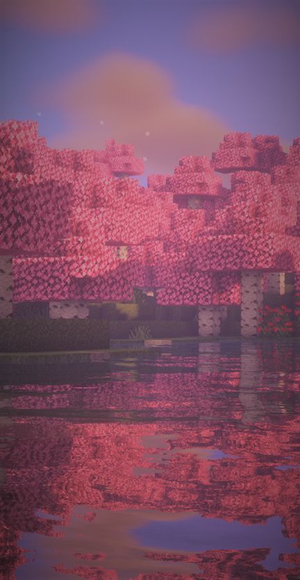 Minecraft Shaders, Minecraft Things, Minecraft Wallpaper, Minecraft Mods, Cherry Blossom, Aesthetic Wallpapers, Minecraft, Video Games, Blossom