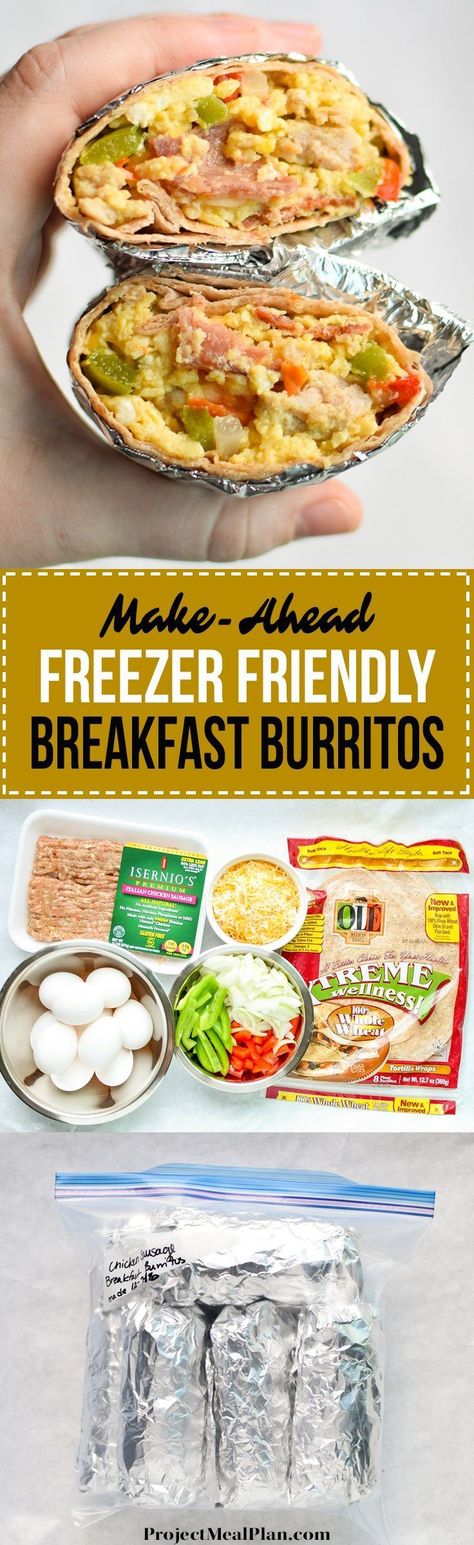 Make-Ahead Freezer Friendly Breakfast Burritos recipe - Method and tips for making your very own freezer friendly breakfast burritos! - http://ProjectMealPlan.com Macro Friendly Breakfast, Freezer Friendly Breakfast, Breakfast Burritos Frozen, Breakfast Burritos Recipe, Frozen Breakfast, Macro Friendly Recipes, Breakfast Burrito, Burritos Recipe, Paleo Lunch