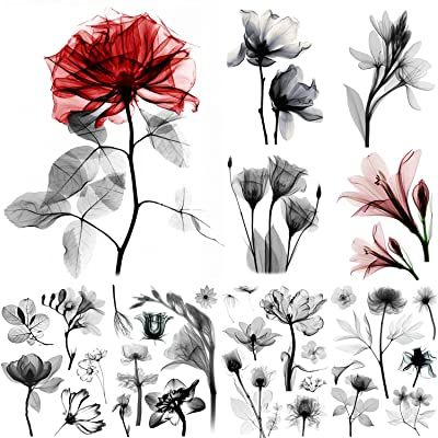 X Ray Flower, Xray Flower, Flower Tattoos For Women, Flower Tattoo Stencils, Realistic Flower Tattoo, Lillies Tattoo, Rib Tattoos For Women, Unique Small Tattoo, Flower Tattoo Arm