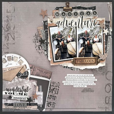 Magical Adventure – Simple Stories Vintage Essentials, Magical Adventure, Simple Stories, Scrapbook Page Layouts, Type Setting, Notebook Paper, Paper Craft Projects, Sticker Book, Page Layout