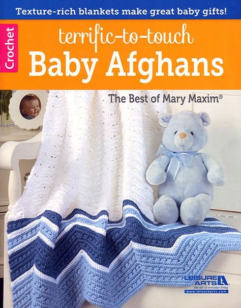 Your darling baby will love any of these adorable afghans. Seven crochet designs to make from sportweight or worsted weight yarns. Crocheting Projects, Mary Maxim, Crochet Baby Boy, Baby Afghan Crochet, Manta Crochet, Haken Baby, Crochet For Boys, Baby Afghans, Baby Boy Blankets