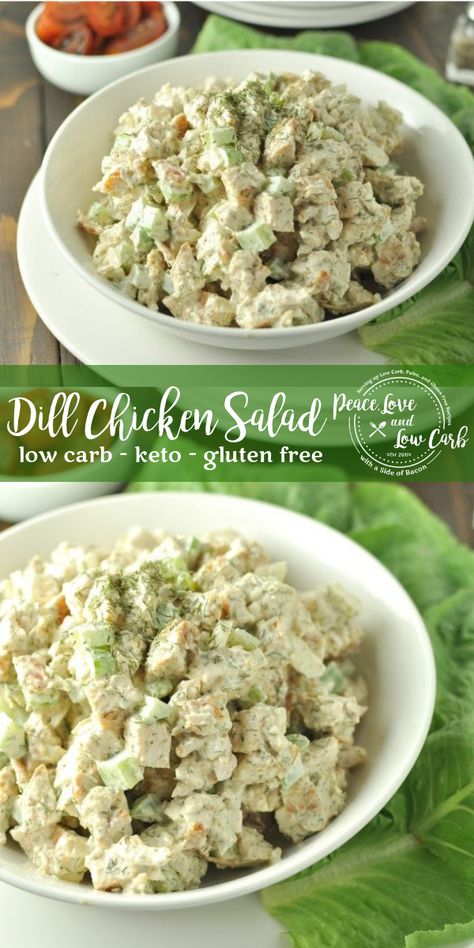 Dill Chicken Salad, Dill Chicken, Keto Chicken Salad, Delicious Chicken Salad, Healthy Version, Low Carb Paleo, Healthy Salad, Keto Chicken, Chicken Salad Recipes