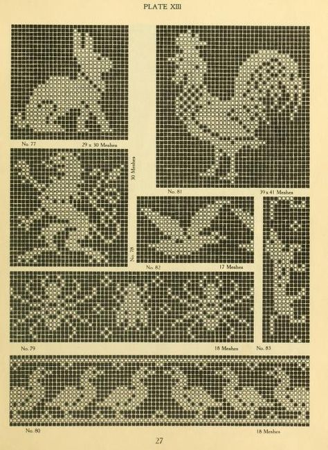 Filet Crochet Border, Fillet Crochet Charts, Intarsia Crochet, Color Knitting, Fillet Crochet Patterns, Crochet Charts, Crochet Book, Filet Crochet Charts, Fillet Crochet