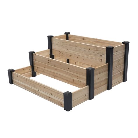 Wood Raised Garden Bed, Wooden Raised Garden Bed, Cedar Raised Garden Beds, Cedar Garden, Tiered Garden, Raised Planter, Outdoor Essentials, Garden Bed, Easy Garden