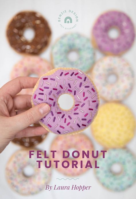 Felted Food Diy, Sew Play Food, How To Make Felt Toys, Felt Donuts Diy, Homemade Play Food, Felt Crafts Diy Easy, Diy Felt Food Kid Kitchen, Felt Desserts Diy, Felt Food Free Patterns