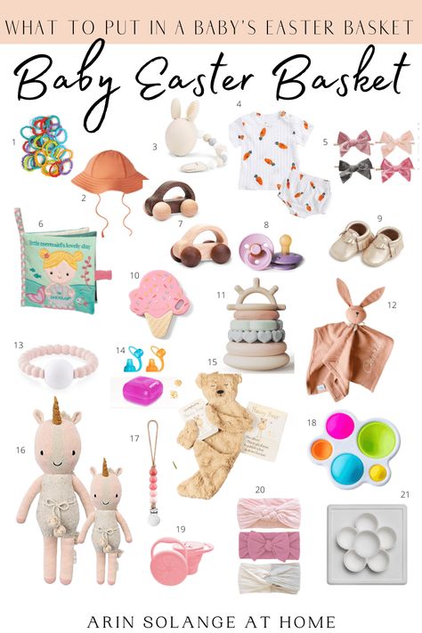 3 Month Old Easter Basket, Easter Basket Ideas For Babies Under 1, 5 Month Old Easter Basket Ideas, 10 Month Old Easter Basket Ideas, Easter Basket For 10 Month Old, 6 Month Old Easter Basket, Easter Basket Ideas For Baby Girl, First Easter Basket Girl, Baby Easter Egg Fillers