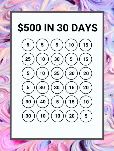 Printable 52 Week Money Saving Challenge Charts, Savings Goals Tracker, Saving Money Template Free Printables, Money Saving Chart Printables, Daily Money Saving Challenge, Saving Chart Printable, Free Budget Challenge Printables, Weekly Savings Challenge Free Printable, Printable Money Saving Chart