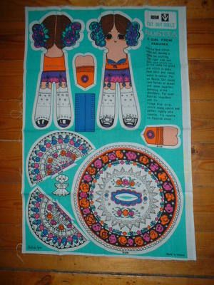 VINTAGE OXFAM ROSITA CUT OUT DOLL BELINDA LYON DESIGN 1970s TEA TOWEL POP ART | #245037433 Belinda Lyon, Tea Towel, Lyon, Childhood Memories, Tea Towels, Panama, Beach Mat, A Girl, Pop Art