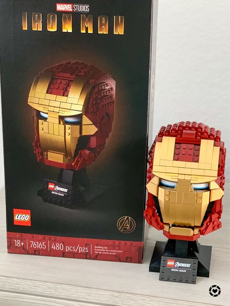 Iron Man Gifts For Him, Lego Sets Marvel, Iron Man Gift Ideas, Lego For Adults, Iron Man Gift, Iron Man Mask, Lego Iron Man, Lego Avengers, Iron Man Helmet