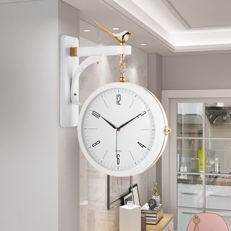 homary Oversized Wall Clock, Hanging Clock, White Minimalist, Contemporary Interiors, Modern Minimalism, Creative Lighting, Modern Round, Clock Wall Decor, Hanging Wall