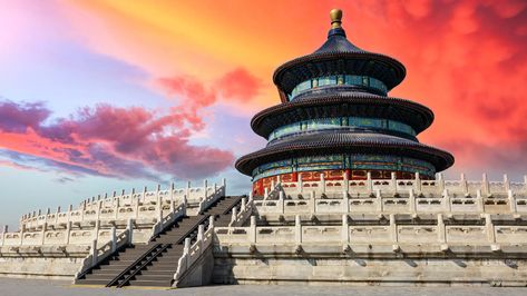 Places To Visit In China, The Temple Of Heaven, Temple Of Heaven, Beijing Travel, Ancient Temple, Park In New York, Forbidden City, Breathtaking Places, Ancient Temples