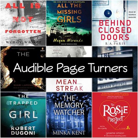 Here are 38 book recommendations that are my top "page turner" Audible audiobooks. These are the best suspense book. I would even say these are ... Audio Book Recommendations, Good Audio Books, Best Suspense Books, Best Audio Books, Best Audible Books, Best Audiobooks, Big Books, Read List, Free Audio