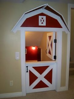 This would be so cute for a kids room that liked tractors and farm stuff Awesome Playroom, Bedroom Door Decorations, Horse Bedroom, Farm Room, Farm Bedroom, Horse Room, Bedroom Door, Toy Rooms, Big Boy Room