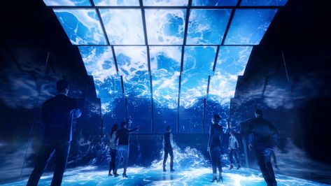 The Blue Paradox immersive experience Tidal Energy, Ocean Ecosystem, Digital Projection, White City, Plastic Pollution, Future City, Immersive Experience, Stage Design, Event Space