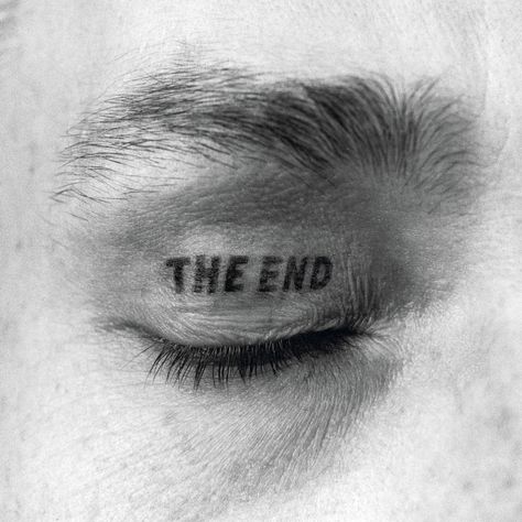 Timm Ulrichs. 'The End Eyelid tattoo' 1970/1981/1997 In Memoriam, Crazy About You, Foto Art, My Chemical Romance, An Eye, White Photography, Illustrations Posters, I Tattoo, Body Art