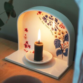 Handmade Ceramic Candle Sconce By Kate Charlton Ceramics | notonthehighstreet.com Air Dry Clay Ideas Sculpture, Wall Shrines, Handmade Ceramic Candle, Pottery Business, Ceramic Lighting, Greece Mythology, Christmas Ceramics, Vintage Home Accessories, Santa Art