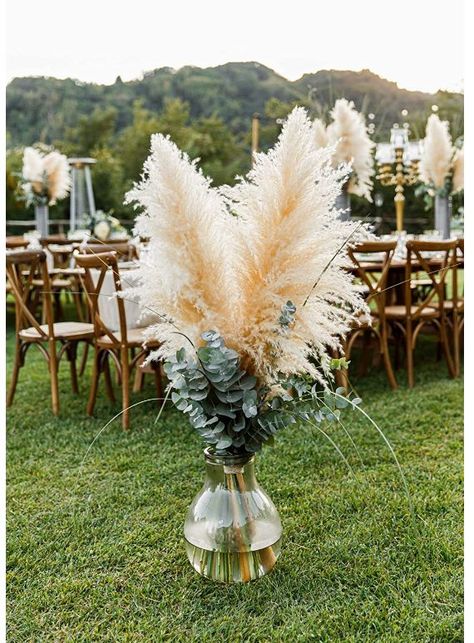 Grass Centerpiece, Pampas Grass Bouquet, Grass Decor, Pampas Grass Decor, Grass Wedding, Wedding Aisle Decorations, Eucalyptus Wedding, Aisle Decor, Wedding Arrangements