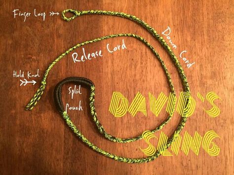 David's Slingshot - great instructions! Paracord Sling, Diy Slingshot, Paracord Diy, Bible School Crafts, David And Goliath, King David, Paracord Projects, Object Lessons, Childrens Church