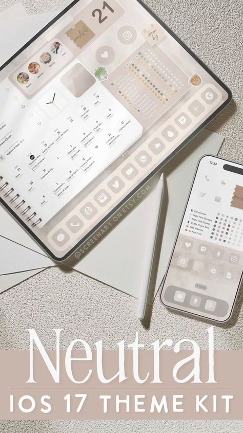 Free Digital Planner Templates Ipad Organization Homescreen Aesthetic Wallpaper, Ipad Aesthetic Beige, Tablet Aesthetic Homescreen, Ipad Wallpaper Aesthetic Study, Iphone Neutral Wallpaper, Study Ipad Wallpaper, Aesthetic Tablet Homescreen, Wallpaper Backgrounds Aesthetic Ipad, Study Wallpaper Ipad